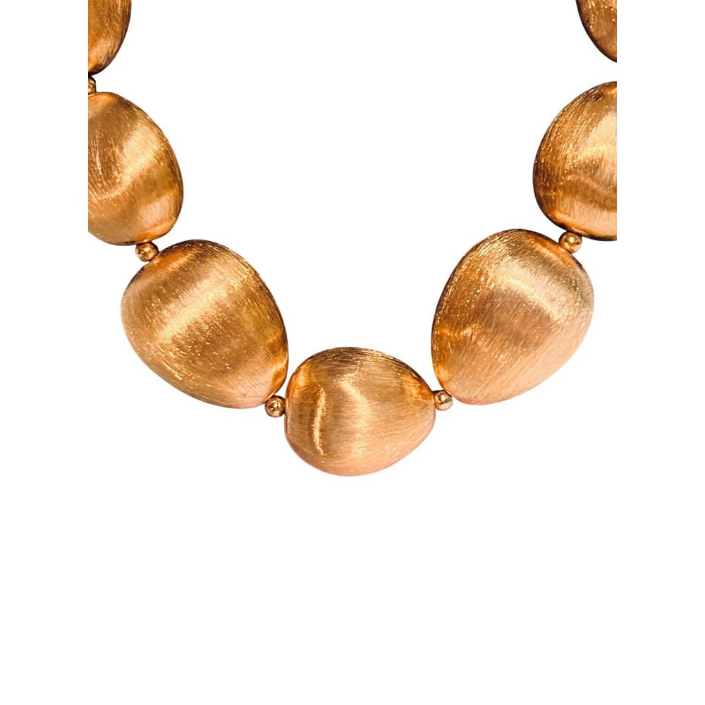 Bronzo Italia Graduated Satin Nugget Necklace (6289) - Picture 4 of 8